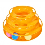 3 Layers Interactive Funny Turntable Crazy Ball Disk Cat Toy